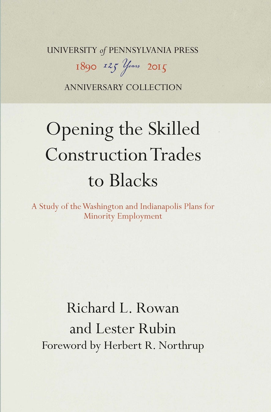 Book cover image for Opening the Skilled Construction Trades to Blacks ISBN: 9781512819953